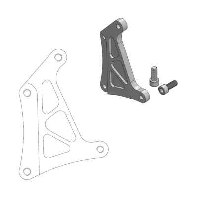 Soporte adaptador de pinza para disco delantero SUPERMOTO RACING MOTOMASTER 320mm Honda CR 80 85 CRF 150