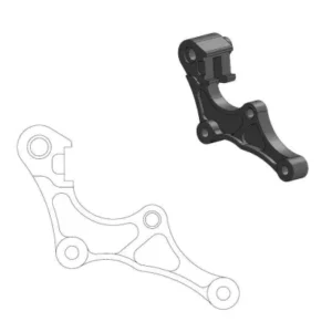 Soporte adaptador de pinza para disco delantero SUPERMOTO STREET MOTOMASTER 320mm Honda CRF 250 19-... 450 19-...