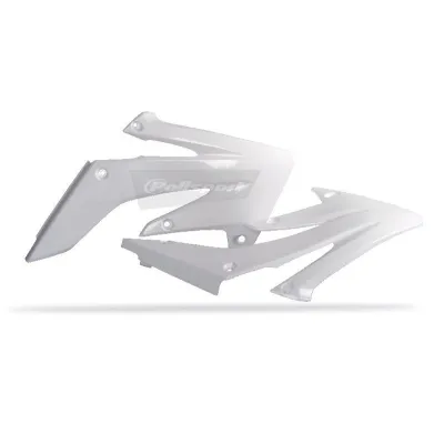 Tapas radiador Polisport HONDA CRF 250R 04-09 Blanco