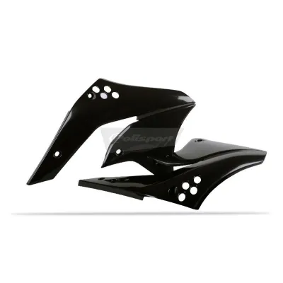 Tapas radiador Polisport KAWASAKI KX 250F 06-08 Negro