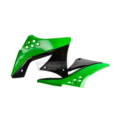 Tapas radiador Polisport KAWASAKI KX 250F 09-12 Verde Negro