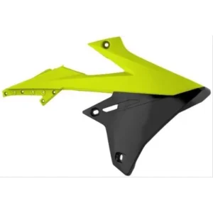 Tapas radiador Polisport SUZUKI RMZ250 19-23 RMZ450 18-23 Amarillo Flúor Negro