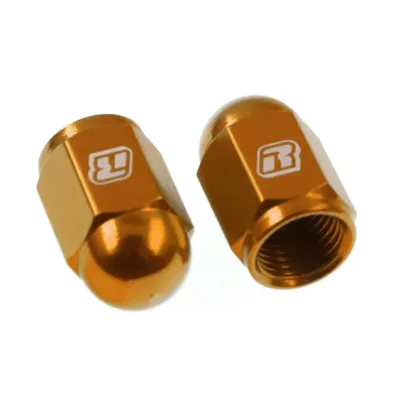 Tapones aluminio rueda Racepro naranjas (2u)